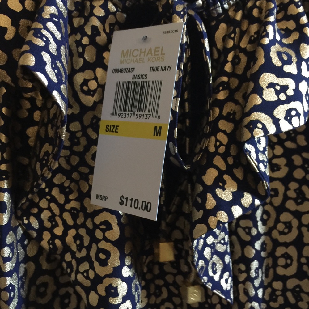 NWT Michael Kors long sleeve blouse, size M - Picture 6 of 7